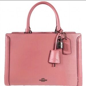 COACH F49500 Zoe QB/Pink Rose 2-Way Carryall Purse